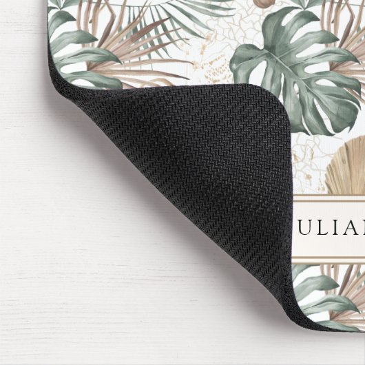 Moderne Oasis Foliage Mouse Pad Mousepad (Ecke)