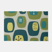 Moderne Oblongs Olive Green Fußmatte (Vorderseite)