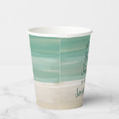 Moderne Ocean Beach Baby Duschpapierkästen Pappbecher (Rechts)