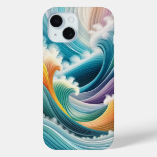 Moderne Ocean Colorful Wave Abstrakt Art Case-Mate iPhone Hülle