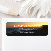 Moderne Ocean Sunset Tropical Beach Rücksendeadres (Insitu)