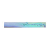 Moderne Ocean Water Blue Abstrakt Beach Hochzeit Einladungsbanderole (Flach)