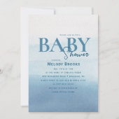 Moderne Ocean Watercolor Babydusche Einladung (Vorderseite)