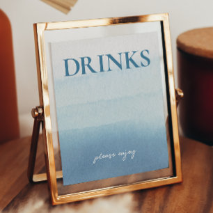 Moderne Ocean Watercolor Babydusche - Zeichen Poster