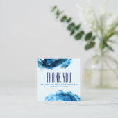 Moderne Ocean Waves Blue Brush Stroke Wasserfarbe Rabattkarte (Stehend Vorderseite)