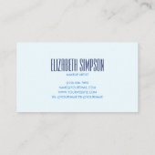 Moderne Ocean Waves Blue Brush Stroke Wasserfarbe Visitenkarte (Rückseite)