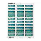 Moderne Ocean Waves Tropical Beach Rücksendeadress (Vorne)