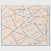 Moderne Ocker- und Gray Geometric Lines Geschenkpapier (Flach)