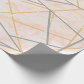 Moderne Ocker- und Gray Geometric Lines Geschenkpapier (Ecke)