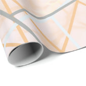 Moderne Ocker- und Gray Geometric Lines Geschenkpapier (Rolleneckpunkt)