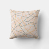 Moderne Ocker- und Gray Geometric Lines Kissen (Rückseite)