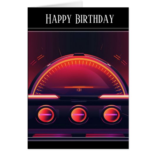 Moderne Odometer Grußkarte (Vorne)