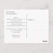 Moderne, offiziell Verheiratete Hochzeitsankündigu Postkarte (Rückseite)