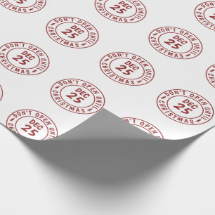 Moderne öffnen sich nicht bis Weihnachten Briefmar Geschenkpapier