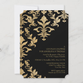 Moderne Offset Damask Hochzeitseinladungen Imitate Einladung