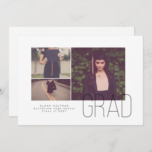 Moderne Offset Trio Abschluss Ankündigung (Vorne/Hinten)