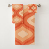 Moderne Ogeorange und Beige aus dem Mittelalter Badhandtuch Set (Insitu)