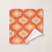 Moderne Ogeorange und Beige aus dem Mittelalter Badhandtuch Set (Waschlappen)