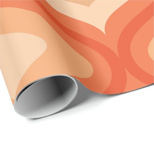 Moderne Ogeorange und Beige aus dem Mittelalter Geschenkpapier (Rolleneckpunkt)