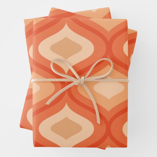 Moderne Ogeorange und Beige aus dem Mittelalter Geschenkpapier Set (Beispiel)
