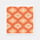 Moderne Ogeorange und Beige aus dem Mittelalter Serviette (Vorderseite)