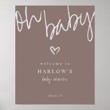 Moderne Oh Baby Gender Neutral Baby Dusche Willkom