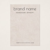 Moderne Ohrring-Grafikkarte mit hellbrauner Textur (Vorderseite)