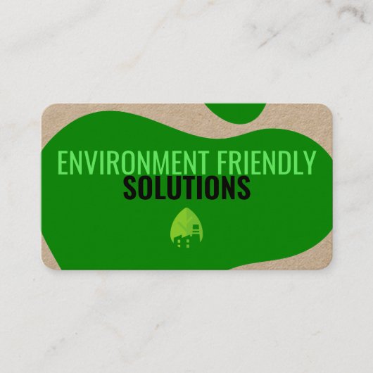 Moderne Öko-freundliche Visitenkarte mit QR-Code (Vorderseite)