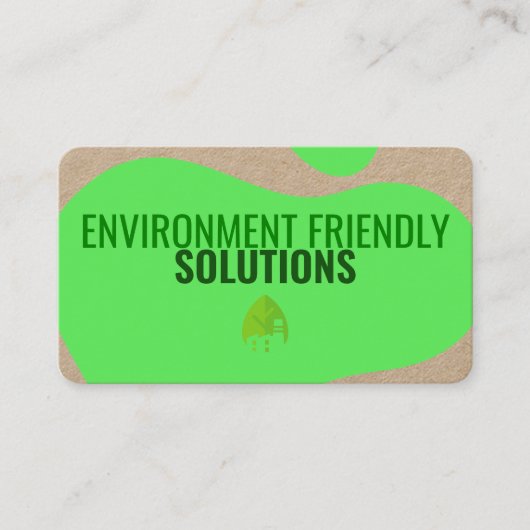 Moderne Öko-freundliche Visitenkarte mit QR-Code (Vorderseite)