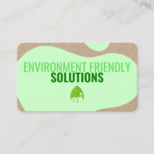 Moderne Öko-freundliche Visitenkarte mit QR-Code (Vorderseite)