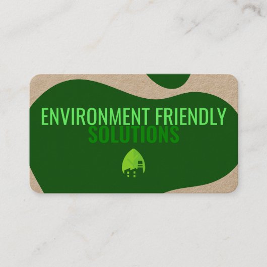 Moderne Öko-freundliche Visitenkarte mit QR-Code (Vorderseite)