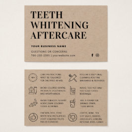 Moderne Öko Kraft Teeth Whitening Aftercare Card