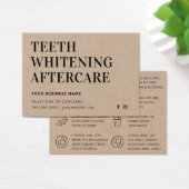 Moderne Öko Kraft Teeth Whitening Aftercare Card (Schreibtisch)