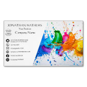 Moderne Ölfarbe Abstrakt Magnetische Visitenkarte (Vorderseite)