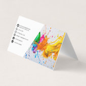 Moderne Ölfarbe Abstrakt Visitenkarten (Rückseite)