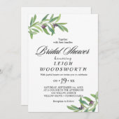 Moderne Olive Branch Bridal Dusche Einladung (Vorne/Hinten)