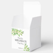 Moderne Olive Branch Greenery Vielen Dank Geschenkschachtel (Geöffnet)