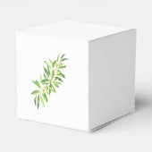 Moderne Olive Branch Greenery Vielen Dank Geschenkschachtel (Rückseite)