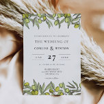 Moderne Olive Branch Hochzeit Einladung<br><div class="desc">Die Kollektion der Olivenzweige ist ideal für eine einfache und schicke Weinbergshochzeit. Diese originelle Schreibtischsuite ist klassisch und elegant zugleich. Vollständig anpassbare Farben: Sie können die Farbe des Textes und des Hintergrunds ganz nach Ihren Wünschen ändern.</div>
