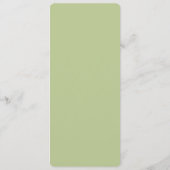 Moderne Olive Branch Hochzeit Menükarte (Rückseite)
