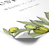 Moderne Olive Branch-Sonderhochzeit Poster (Ecke)