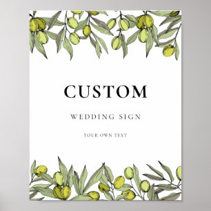 Moderne Olive Branch-Sonderhochzeit Poster