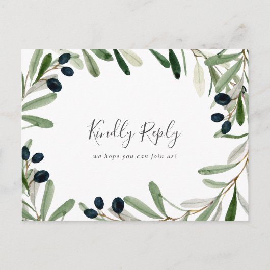 Moderne Olive Branch Song Anfrage UAWG Postkarte (Vorderseite)