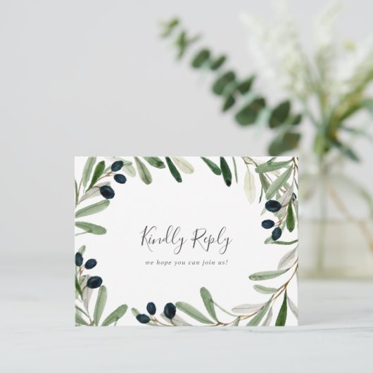 Moderne Olive Branch Song Anfrage UAWG Postkarte (Stehend Vorderseite)