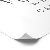 Moderne Olive Branch Wedding Willkommen Poster (Ecke)