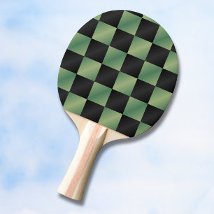 Moderne Olive Green Black Karo-Verlauf  Tischtennis Schläger