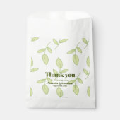 Moderne Olive Green Boho Gastgeschenk Hochzeit Bag Geschenktütchen (Vorderseite)