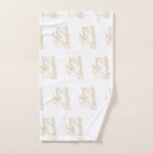 Moderne Olive Green Christmas Trees & Bows Badhandtuch Set (Handtuch)