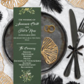 Moderne Olive Green Flat Card