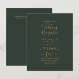 Moderne Olive Green Gold Hochzeitsempfehlung